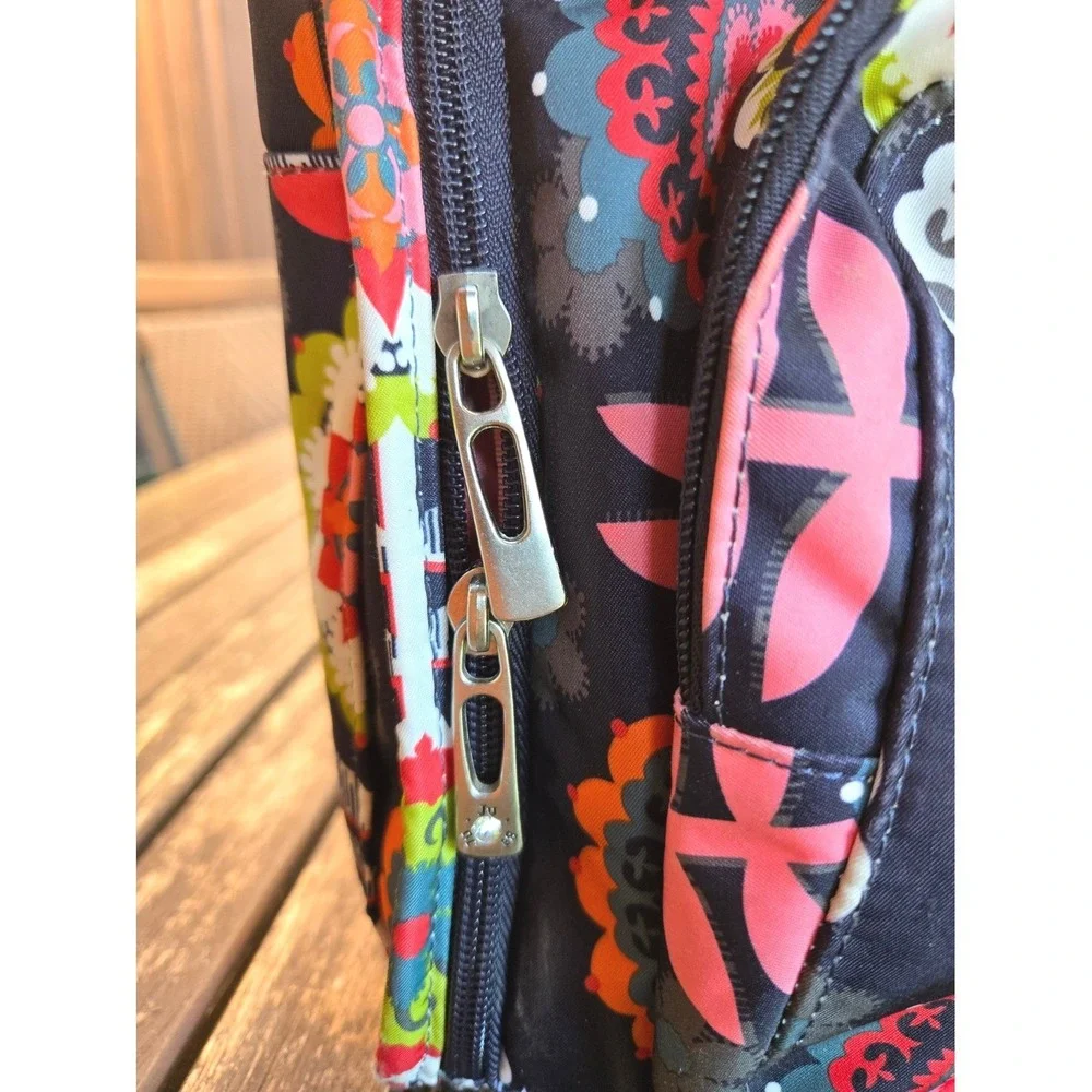 Ju-Ju-Be Be Classy Diaper Bag Satchel Tote Dancing Dahlias Floral